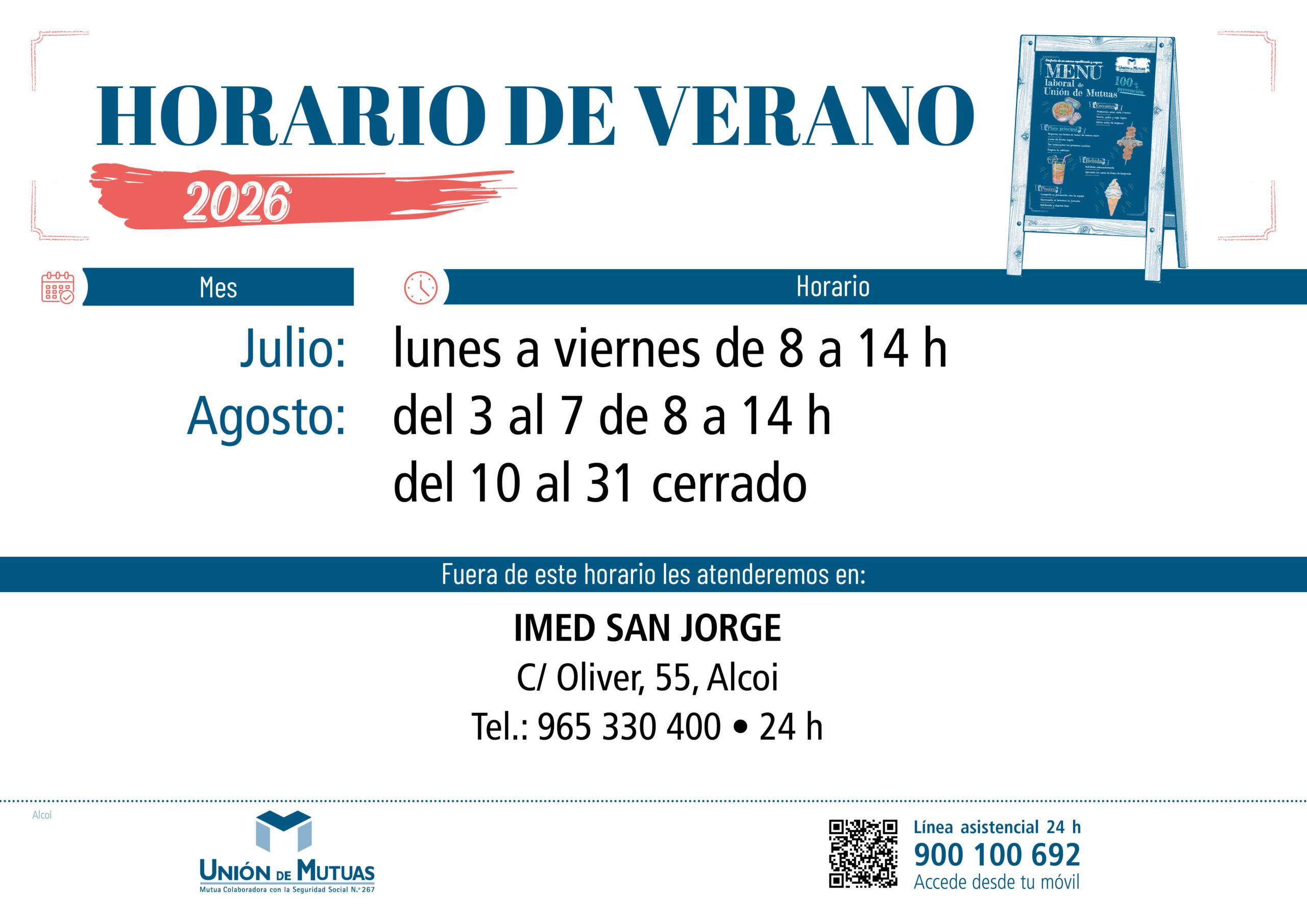 Horario especial