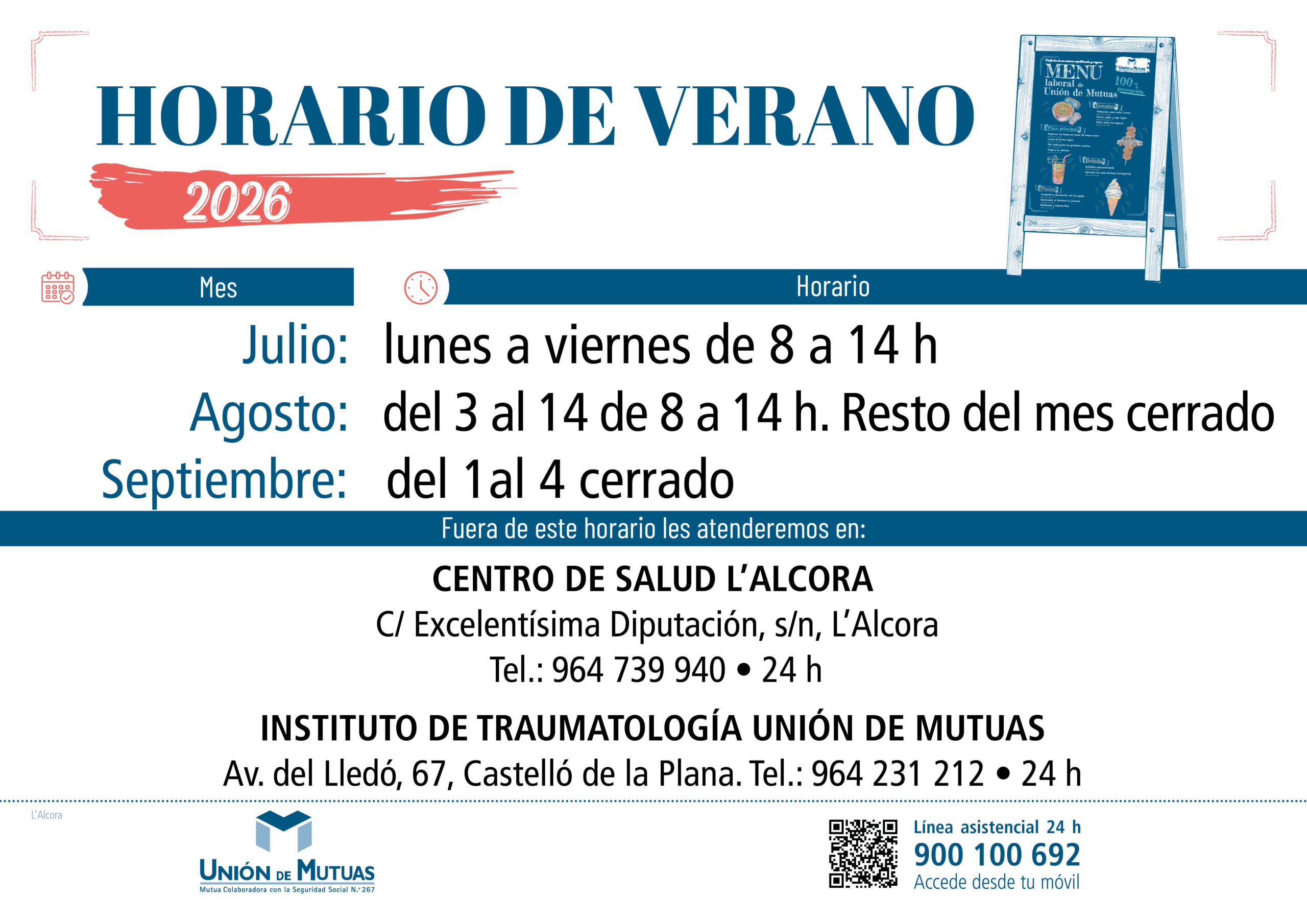 Horario especial