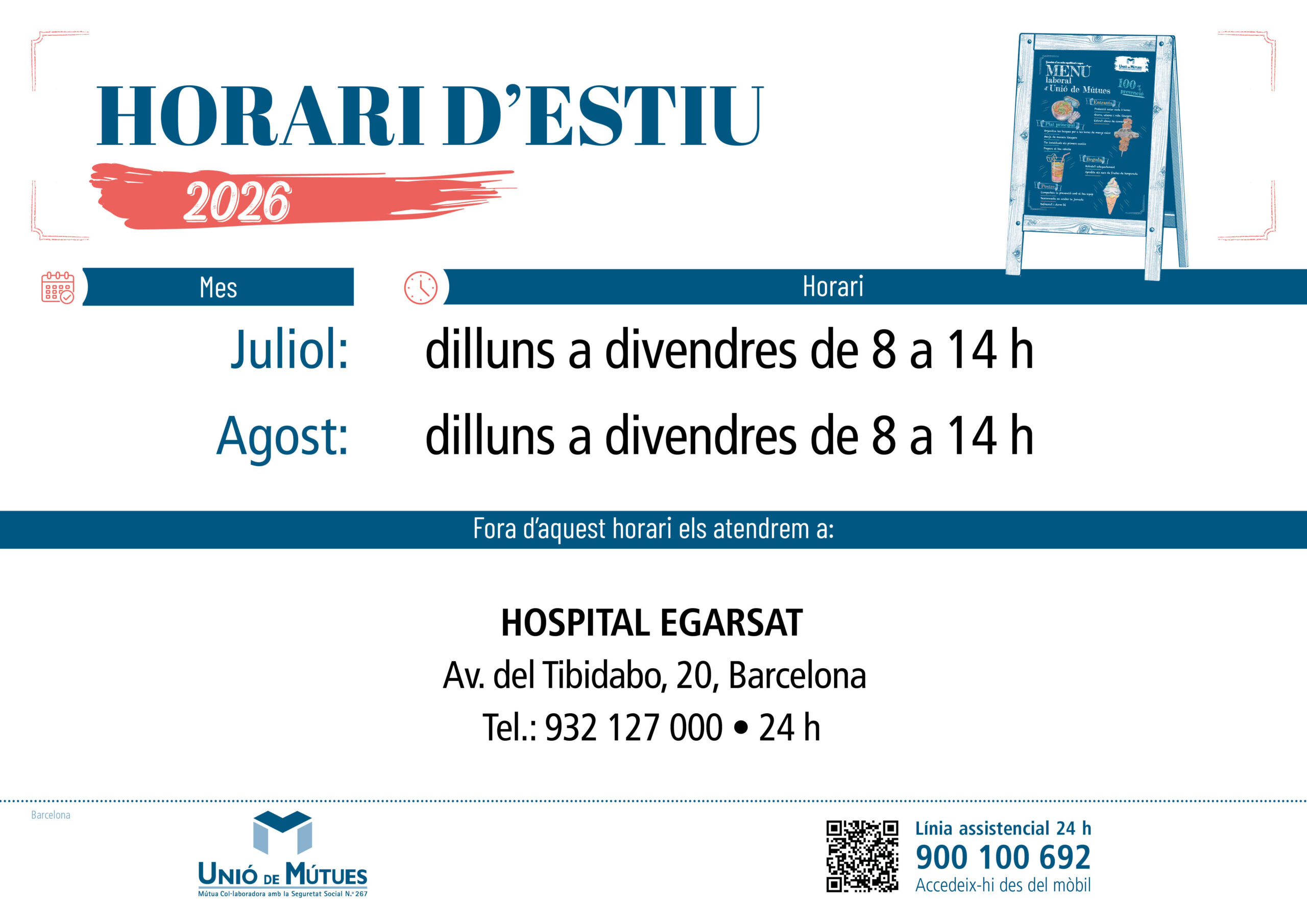 Horario especial