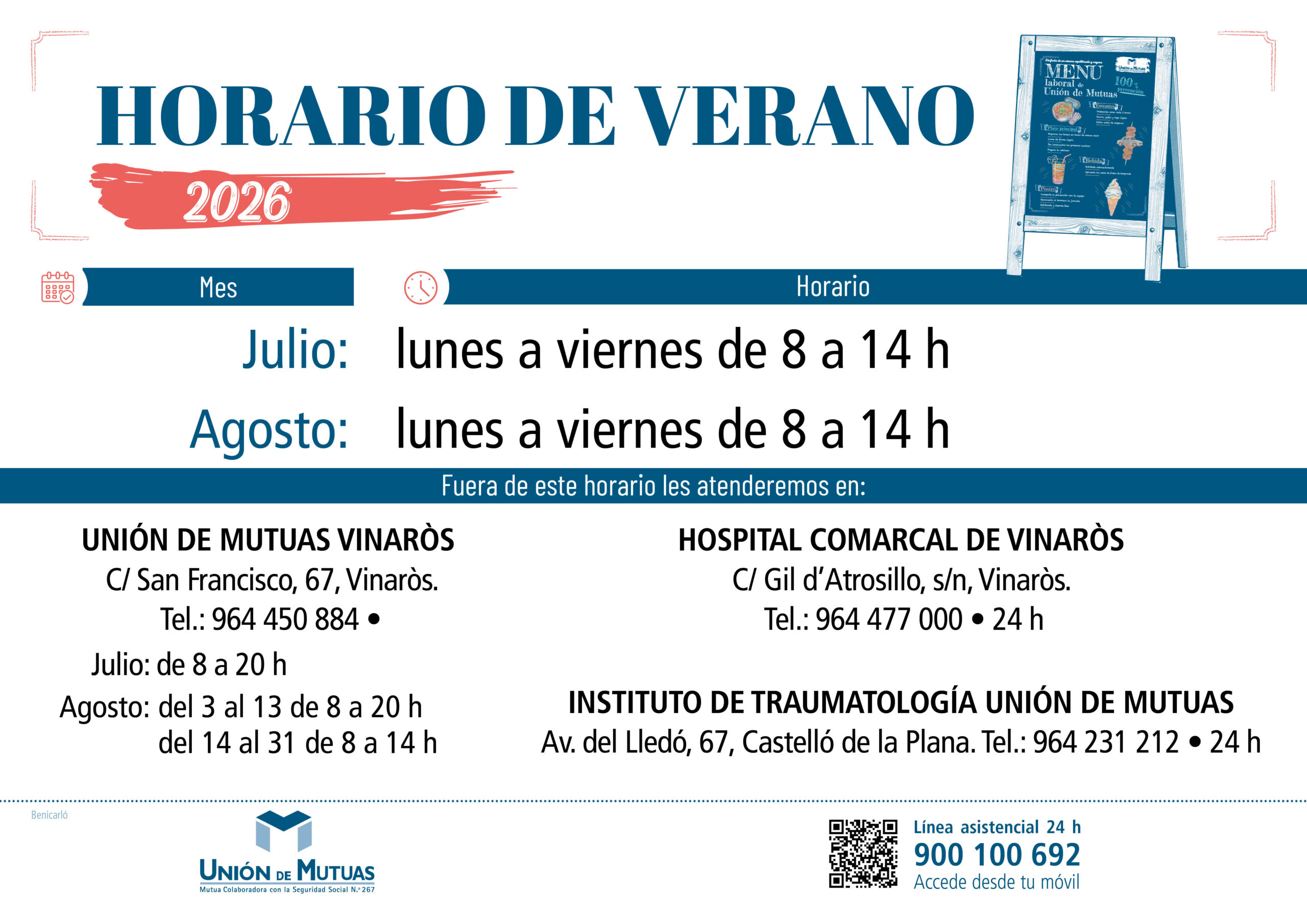 Horario especial