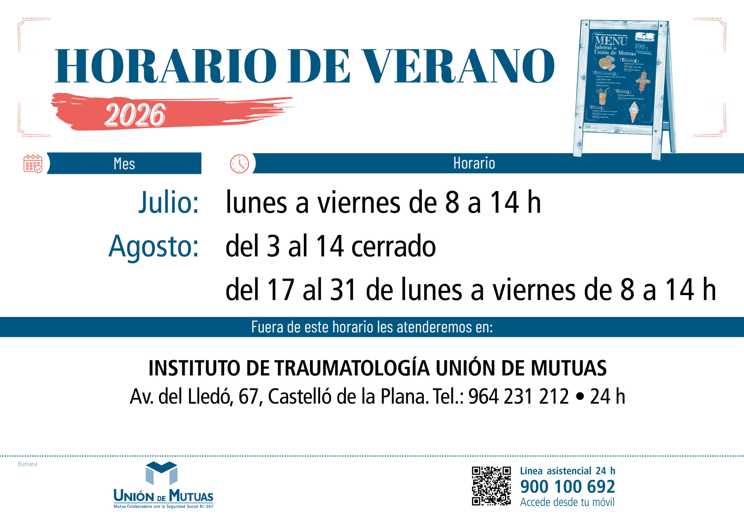 Horario especial