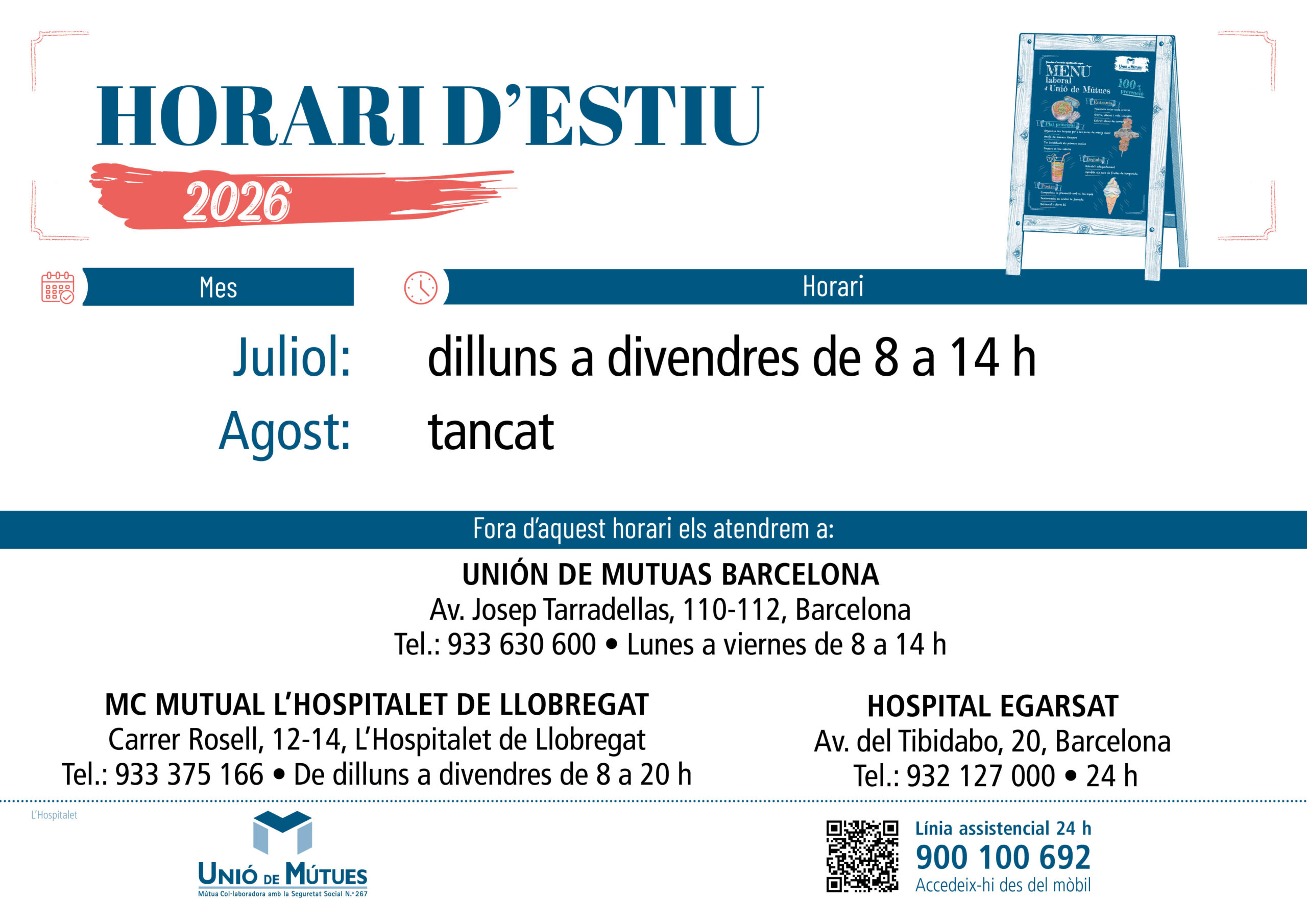 Horario especial