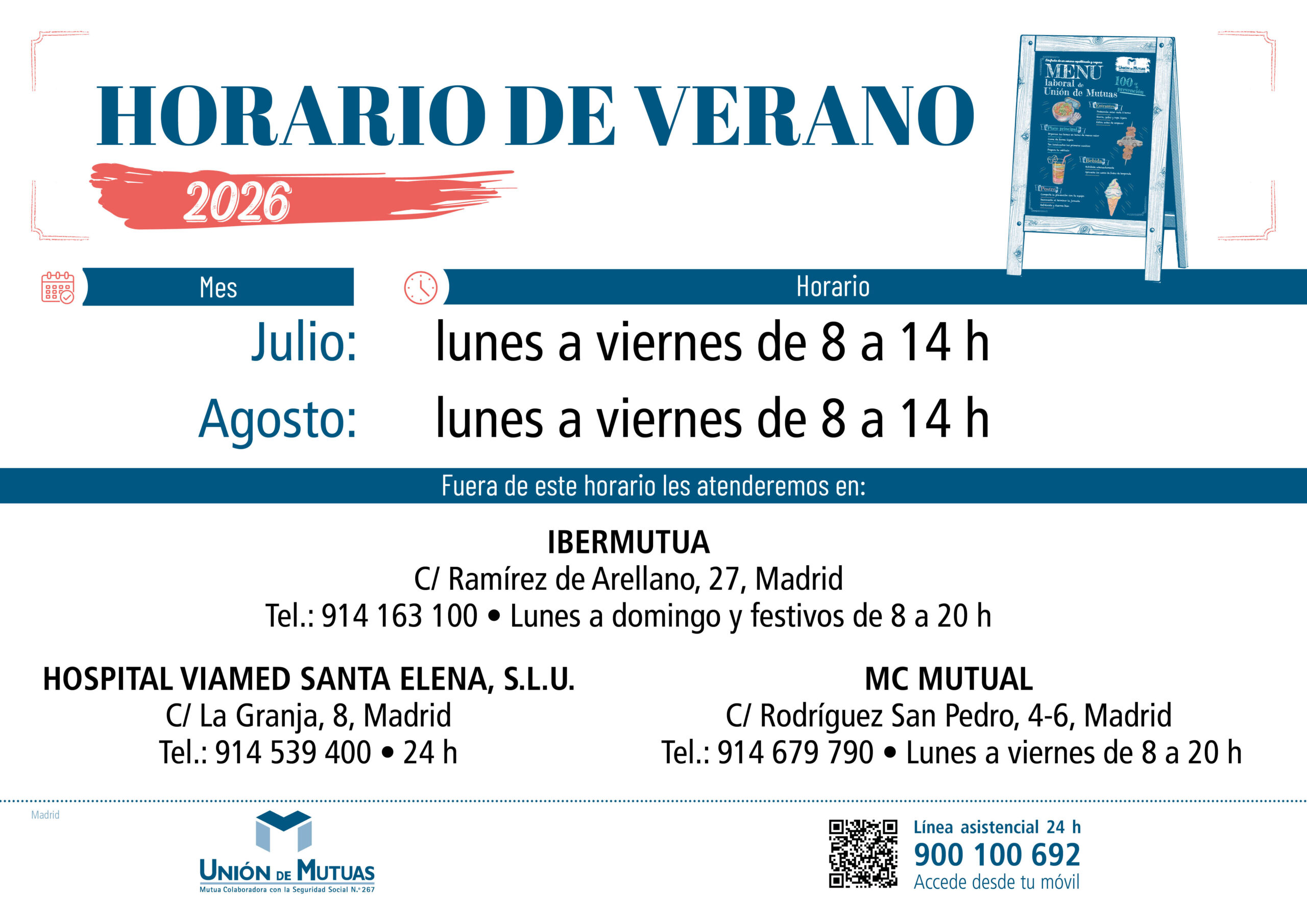 Horario especial