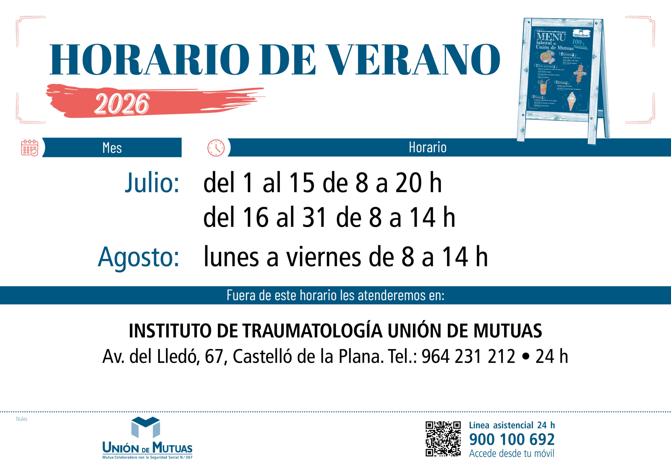 Horario especial