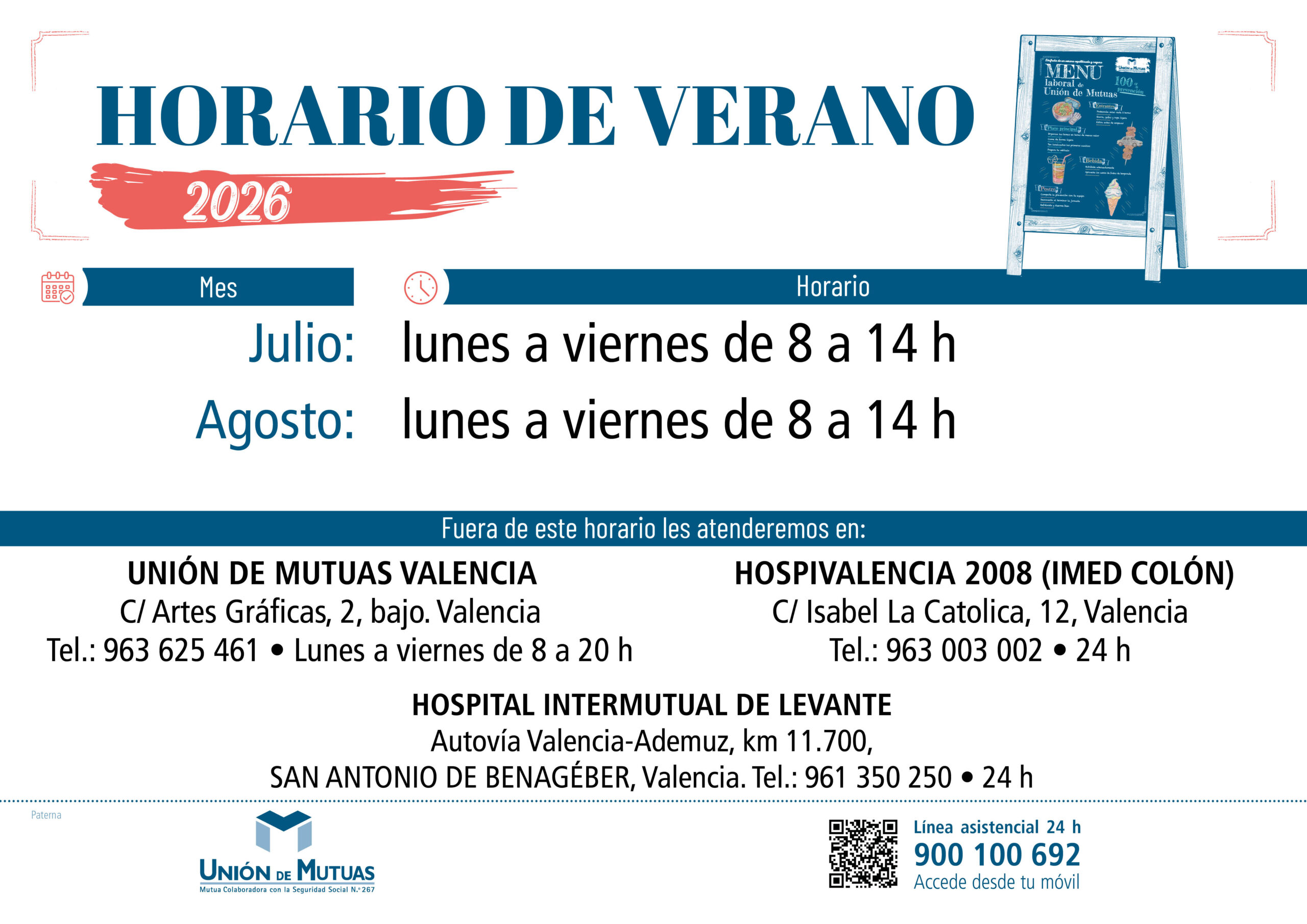 Horario especial