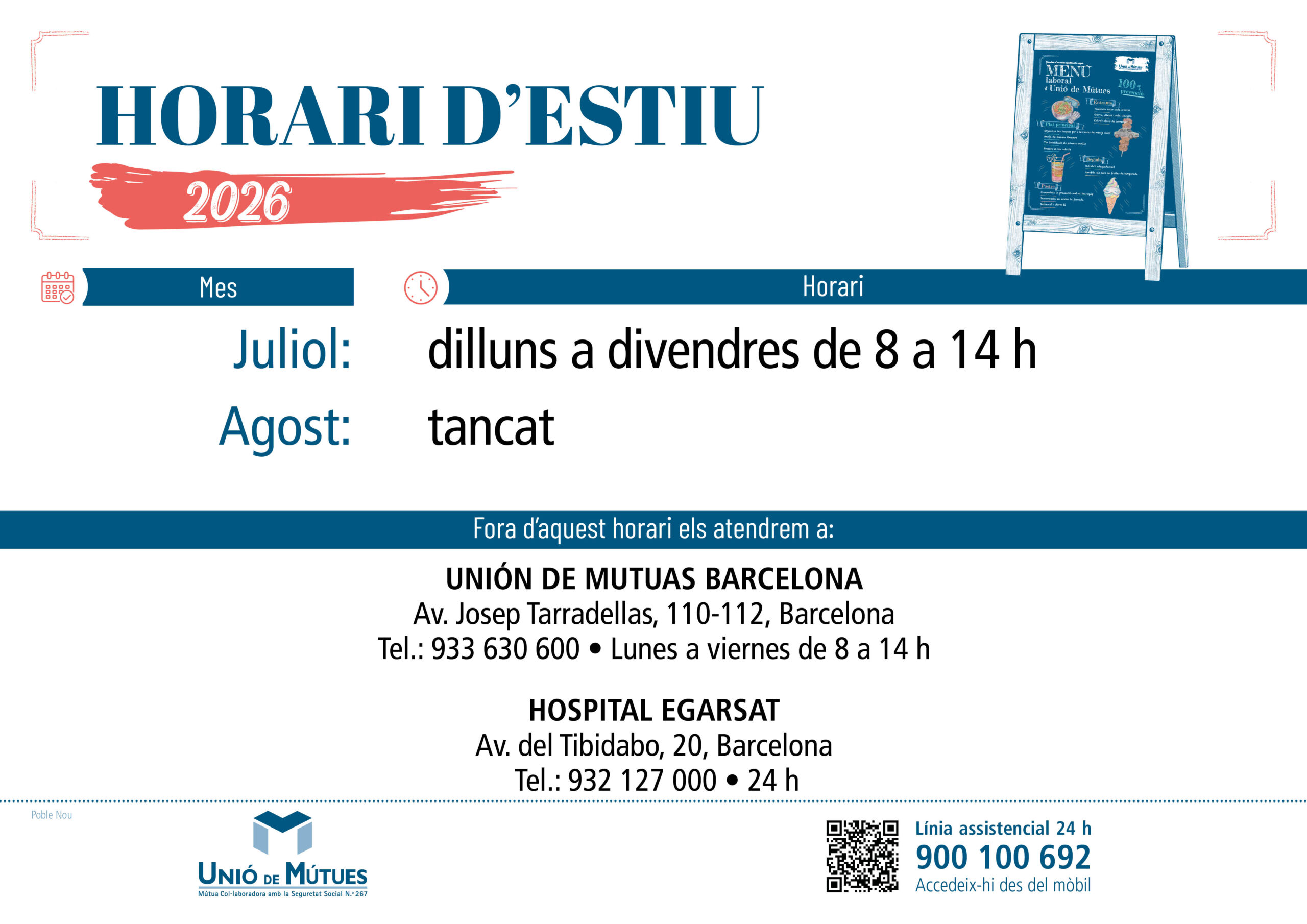 Horario especial