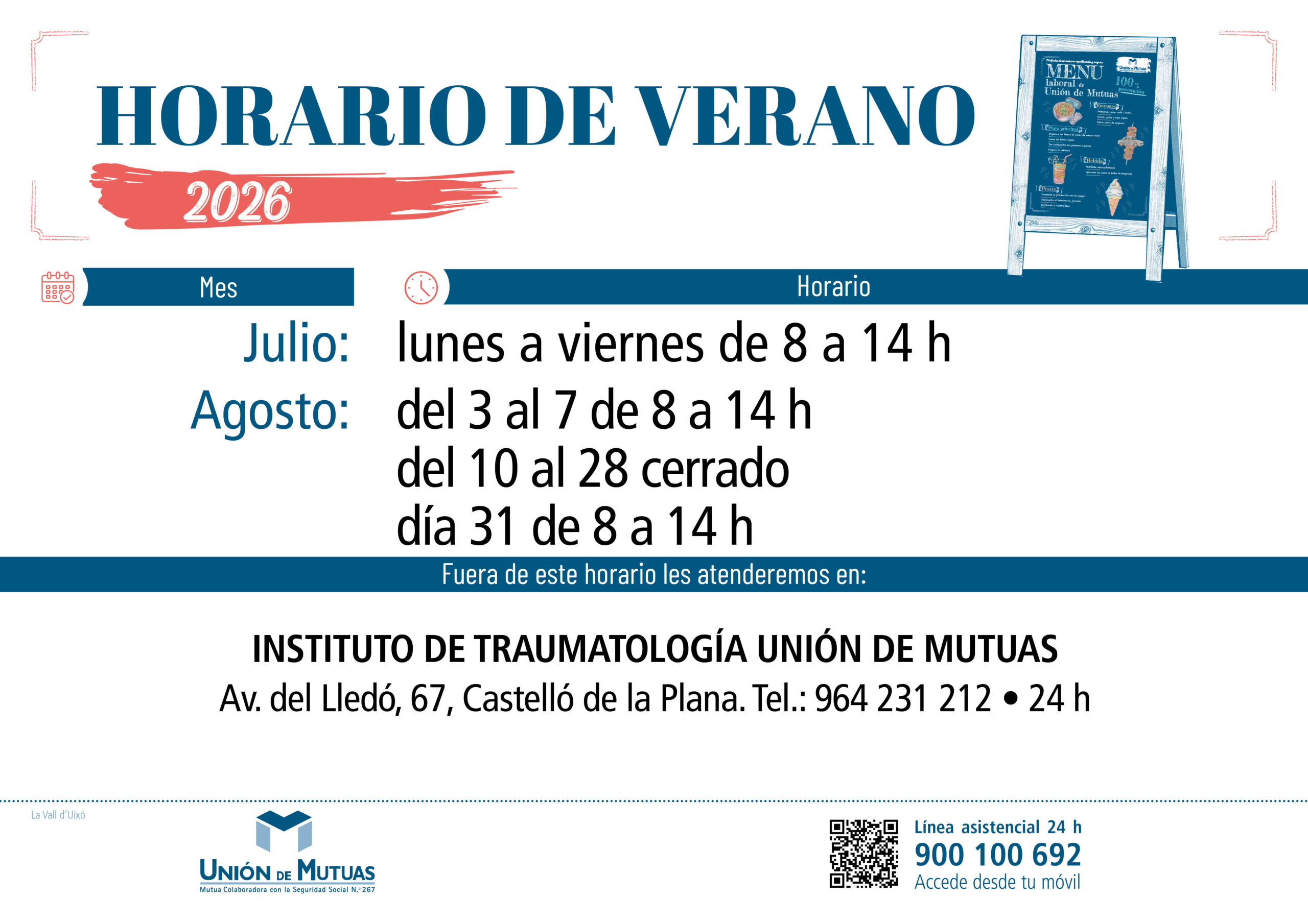 Horario especial